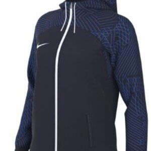 NIKE Women's Dri-Fit Strike23 Hooded Sweat Jacket in Obsidian/Royal Sz MEDIUM
